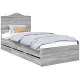  Okvir za krevet Sivi Sonoma 75 x 190 cm Inženjersko Drvo - Sivi Sonoma 75 x 190 cm | shoptok.hr