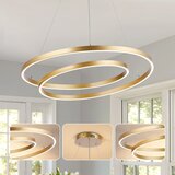  brilagi-led prigušiva viseća lampa na sajli twister LED/75W/230V, prečnik 70 cm, zlatna + daljinski upravljač | Eponuda.com
