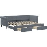 vidaXL Izvlečna dnevna postelja s predali temno siva 80x200 cm žamet, (20936442) Cene