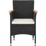  3-dijelni vrtni blagovaonski set od poliratana crni | shoptok.hr
