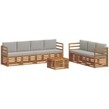  Setovi sofa 8 pcs Prirodna i svijetlo siva Čvrsto drvo akacije | shoptok.hr