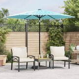 vidaXL Vrtni suncobran s čeličnom šipkom plavi 268x268x226 cm | shoptok.hr
