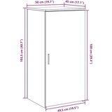 vidaXL shranjevalna omara Old Wood 50x45x103,5 cm inženirski les Cene
