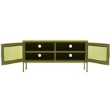 TV omarica olivno zelena 105x35x50 cm jeklo, (20620112) | Shoptok.si