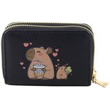  Novčanik s preslatkim motivom kapibare 12.5 x 8.5cm - crni | Shoptok.si