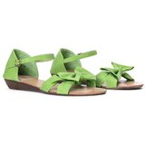 Resti Green sandals on a low heel with a bow Verbinea - Footwear | shoptok.hr