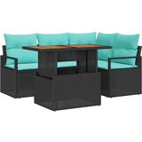  Vrtni set za objed s jastukom 5 pcs Crna i Plavozelena | shoptok.hr