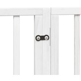 vidaXL Ograda za pse z vrati zložljiva 6 panelov bela 480 cm les | Shoptok.si