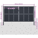  Vrtna vrata Čelik 400x175 cm Antracit | shoptok.hr