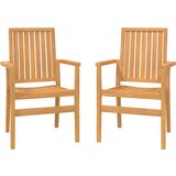 Maison Chic Vrtni stoli - Stol za vrt 2 kosa 56,5x57,5x91 cm trdna tikovina JS1155, (21877932) Cene
