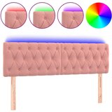 Maison Chic led posteljno vzglavje - vzglavna omarica - nočna omarica roza 160x7x78/88 cm žamet, (21712393) Cene
