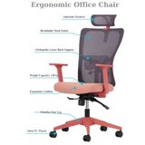 Hanah home Set 2 kancelarijske stolice Lumbar 126 Salmon | ePonuda.com