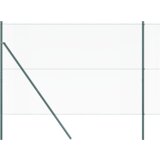 vidaXL Šesterokotna ograja Zelena 1.6x10 m Jeklo, Stebri ograje 7 kosov Zeleni Ø32 mm 210 cm Galvanizirano jeklo | Shoptok.si