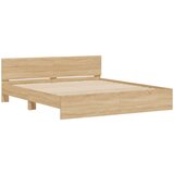 vidaXL Okvir kreveta s uzglavljem boja hrasta sonome 200 x 200 cm | shoptok.hr