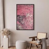  Slika - Figure on Pink Background (1-part) - Female Silhouette in Marble 40x60 U crnom drvenom okviru | shoptok.hr