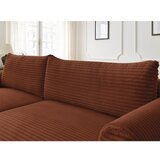 Bobochic Paris opečnato oranžna raztegljiva kotna sedežna garnitura iz rebrastega žameta (levi kot) lucien | Shoptok.si