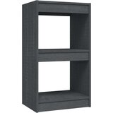 vidaXL knjižna omara siva 40x30x71,5 cm trdna borovina | Shoptok.si