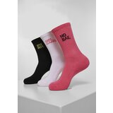 MT Accessoires Girl Gang Socks 3-Pack pink/wht/blk Cene
