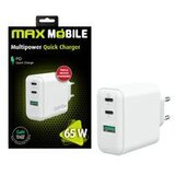 Max Mobile KUĆNI PUNJAČ PD SUPER FAST CHARGE Duo TypeC+USB-A,3UTR2076-QP,GaN 65W | shoptok.hr