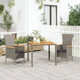  3-dijelni vrtni blagovaonski set sivi od poliratana | shoptok.hr