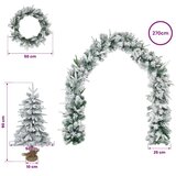 Mini božićno drvce 90 cm PVC i PE Zelena i bijela - Bijela 90 cm bez LED svjetala | shoptok.hr