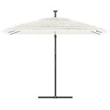  Vrtni suncobran s čeličnom šipkom bijeli 290x290x238 cm | shoptok.hr