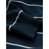 Ombre Casual men's sweater with horizontal stripes - navy blue | Eponuda.ba