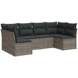  6-dijelni set vrtnih sofa od poliratana s jastucima sivi | shoptok.hr