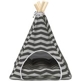  Kućica za ljubimce s jastukom Bijela i siva 40 x 40 x 50 cm | shoptok.hr