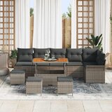  Sjedeća garnitura za vrt 10 kom. 9-Broj sjedala Siva | Shoptok.si