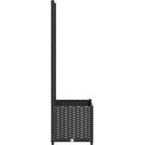 vidaXL Cvetlično korito z oporno mrežo črno 40x40x136 cm PP | Shoptok.si