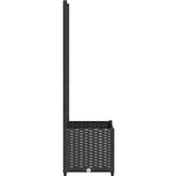 vidaXL Vrtna sadilica s rešetkom crna 40 x 40 x 136 cm PP | shoptok.hr