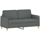 vidaXL Dvosjed s ukrasnim jastucima tamnosivi 140 cm od tkanine | shoptok.hr