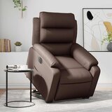Maison Chic Električni naslanjač - Relax naslanjač s funkcijo vstajanja rjavo umetno usnje, (22061121) | Shoptok.si