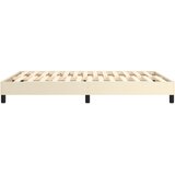  Okvir za krevet s oprugom krem 140x190 cm od umjetne kože | shoptok.hr