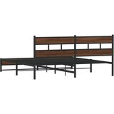  Metalni okvir kreveta bez madraca smeđa boja hrasta 193x203 cm | Eponuda.com