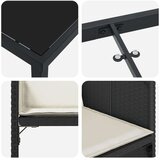 vidaXL 5-delni set jedilnih garnitur z blazinami Črna Poli ratan | Shoptok.si