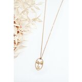 Kesi Women's delicate chain with a face motif, gold cene