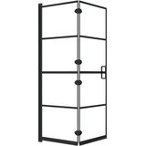  Sklopiva pregrada za tuš ESG 100 x 140 cm crna | shoptok.hr