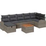  Sjedeća garnitura za vrt 8 kom. Siva poliratan 289 x 124 x 85 cm | shoptok.hr