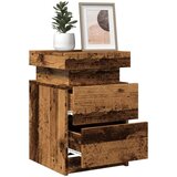 vidaXL Noćni ormarići 2 kom s LED boja staro drvo 35x39x55 cm drveni | shoptok.hr