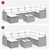 vidaXL 8-dijelni set vrtnih sofa od poliratana s jastucima crni | shoptok.hr