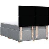  Krevet box spring s madracem svjetlosiva 160x200 cm tkanina Slike