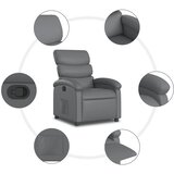  Naslonjač sivi, umjetna koža | Shoptok.si