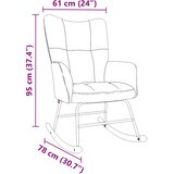  Stolica za ljuljanje od tkanine crna | shoptok.hr