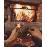  Slika za samostalno slikanje - An evening by the fireplace 40x50 | shoptok.hr