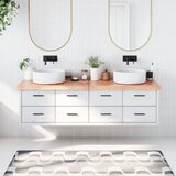  Kupaonska radna ploča svjetlosmeđa 180x40x(2-6) cm masivno drvo | shoptok.hr