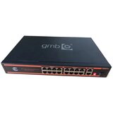 Gembird POE-GS1016PS1 gmb Switch,16 poe 100/1000M, 2 up-link 100/1000M +1 sfp port,52V 300W,30W/PoE,VLAN,250 Cene