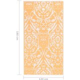 Vanjski tepih narančasto-bijeli 120 x 180 cm PP | shoptok.hr