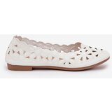 EVENTO Boto Perforated Children's Ballerinas With Glitter White Zindira | Shoptok.si